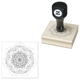 Mandala Decorative Zen Pattern Gummistempel