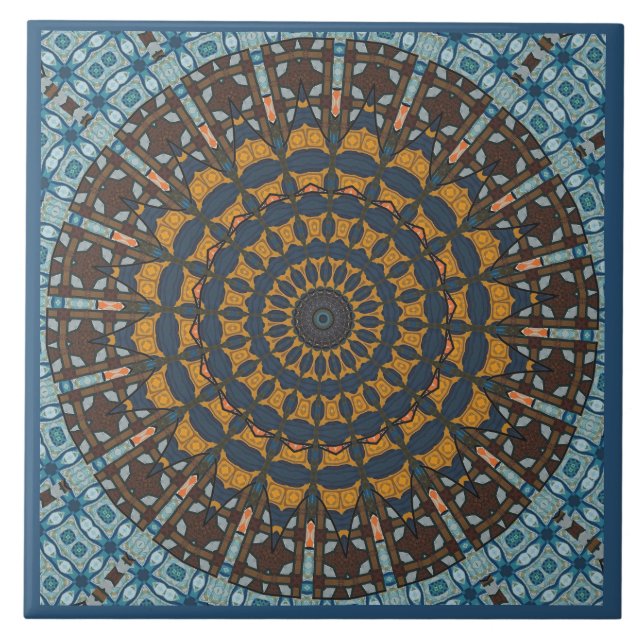 Mandala-Dekorationskeramikfliese Fliese (Vorderseite)