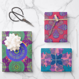 Mandala-Dekorationsmuster Geschenkpapier Set