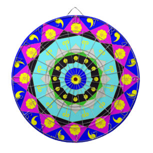 Mandala: Dekorativ Dartscheibe