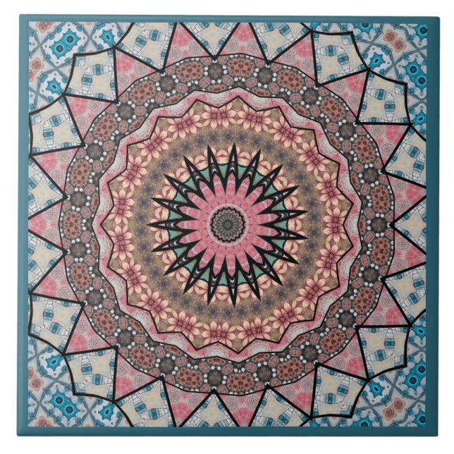 Mandala Dekorativ  Fliese (Vorderseite)