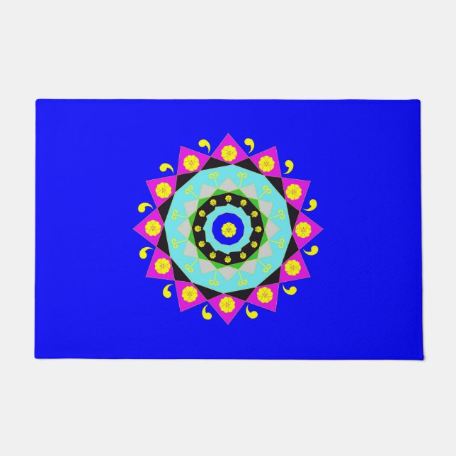 Mandala: Dekorative Türmatte (Vorderseite)