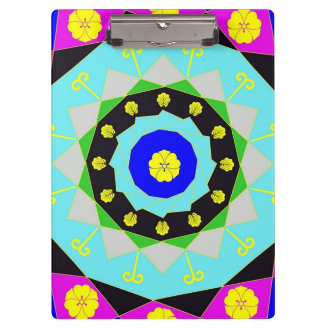 Mandala: Dekorative Zwischenablage Klemmbrett (Vorderseite)
