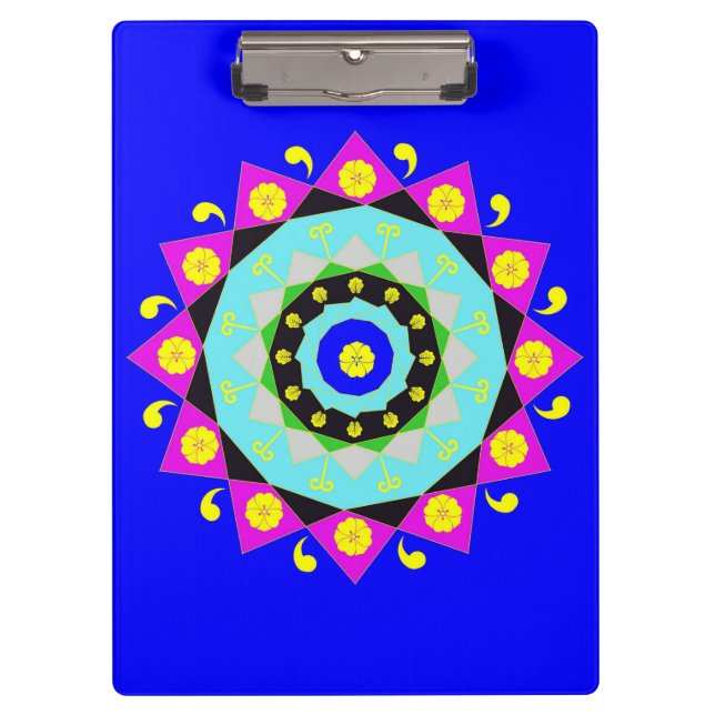 Mandala: Dekorative Zwischenablage Klemmbrett (Vorderseite)