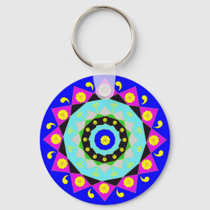 Mandala: Dekorativer Schlüsselanhänger