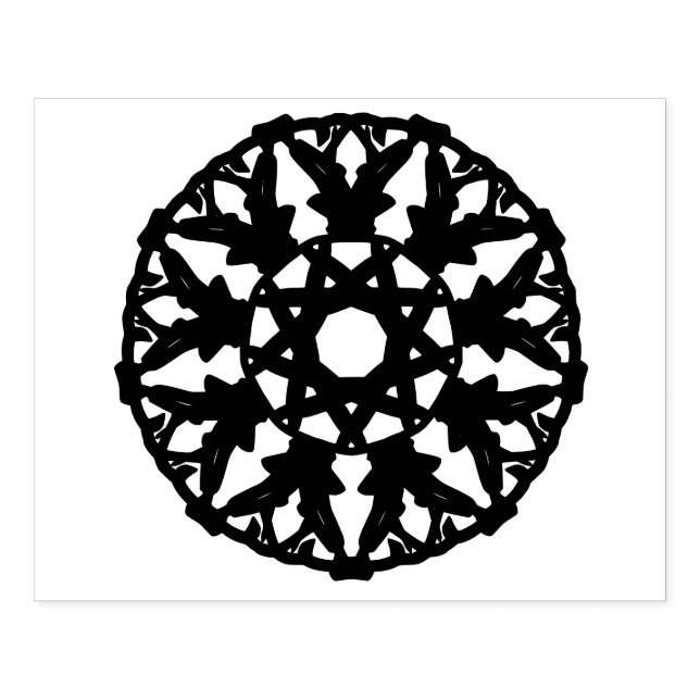 Mandala- dekoratives Muster in Rund Gummistempel (Prägung)