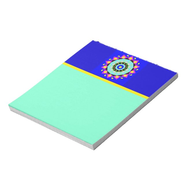 Mandala: Dekoratives Notepad Notizblock (Rotiert)