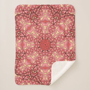 Mandala der abstrakten Blume - nahtloses ethnische Sherpadecke