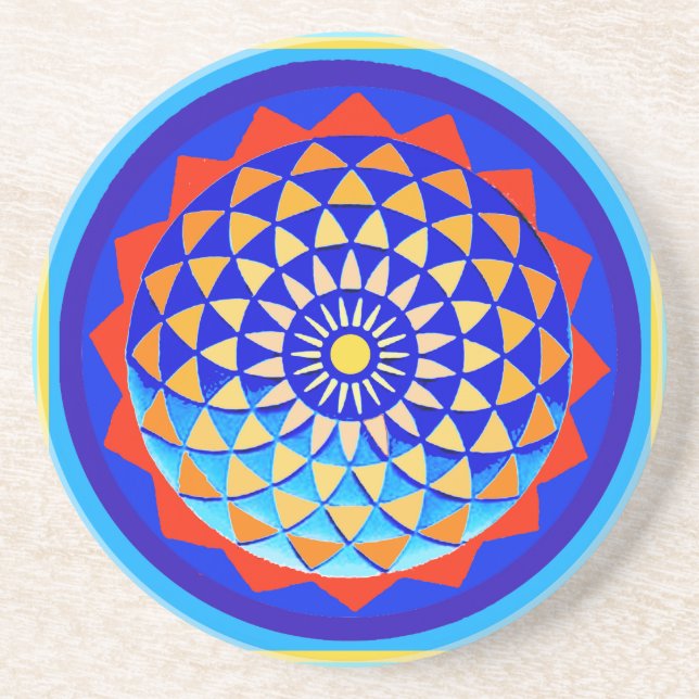 Mandala des Friedens und der Liebe Untersetzer (Vorne)
