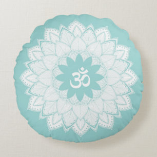 Mandala des Meditations-Kissen- mit OM rund Rundes Kissen