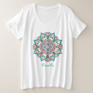 Mandala des Neualters atmen Achtsamkeit Große Größe T-Shirt