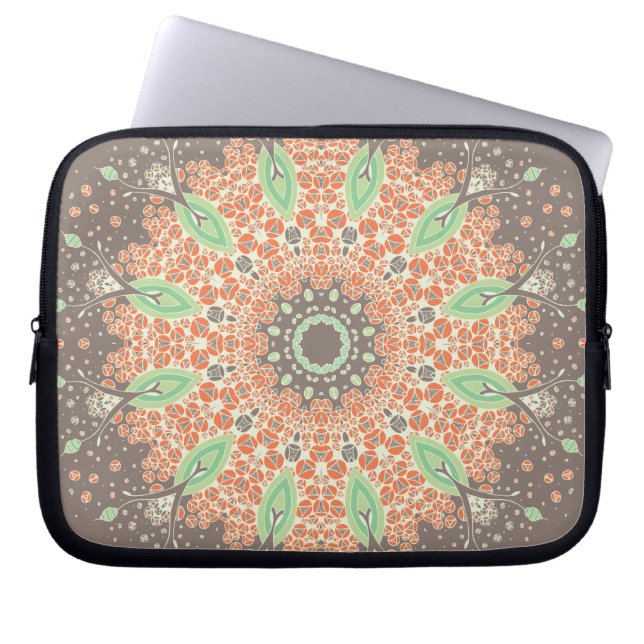 Mandala des Wachstums Laptopschutzhülle (Vorderseite)