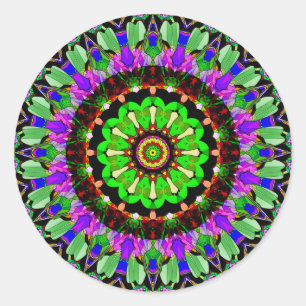 Mandala Design 1 Runder Aufkleber
