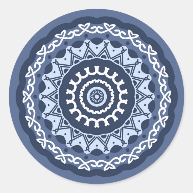 Mandala Design Aufkleber (Vorderseite)
