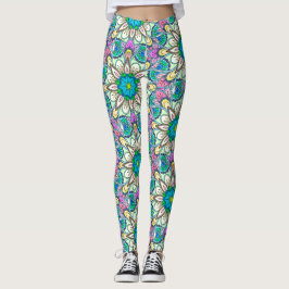 Mandala Design, Blume Power! Leggings