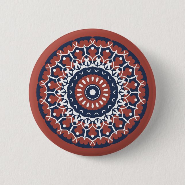 Mandala Design Button (Vorderseite)