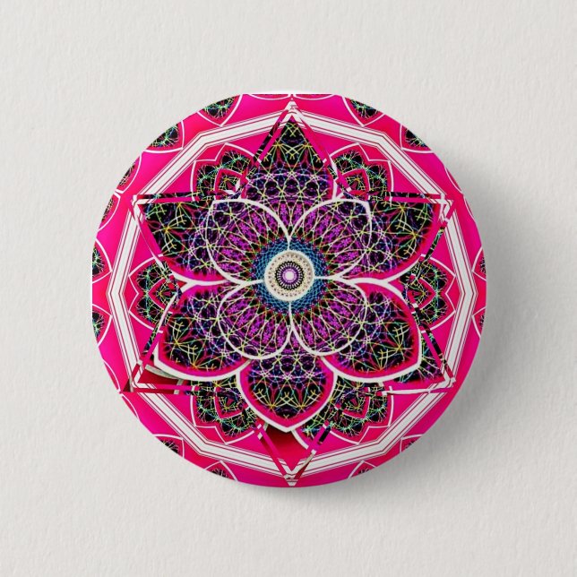Mandala Design Button (Vorderseite)