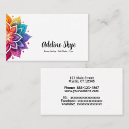 Mandala-Design in lebhaften Farben Visitenkarte
