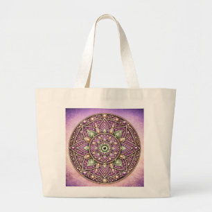 Mandala-Design Jumbo Stoffbeutel