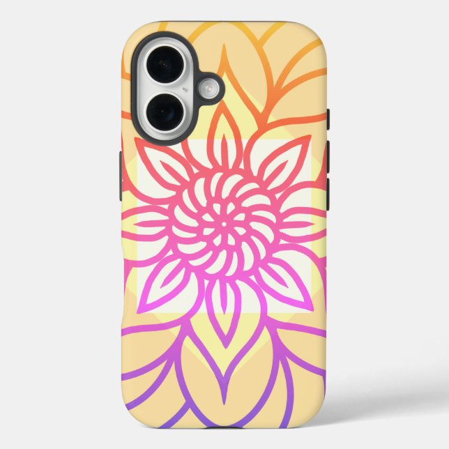 Mandala Design Lichtfarbe Case-Mate iPhone Hülle (Rückseite)