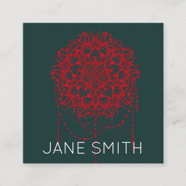 Mandala Design moderne stilvolle Kreativindustrie Quadratische Visitenkarte (Vorderseite)