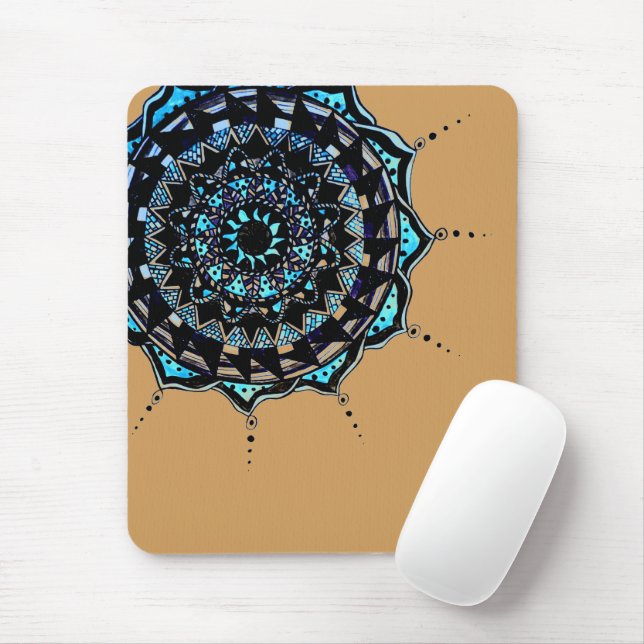 Mandala Design Mousepad (Mit Mouse)