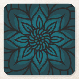 Mandala Design Paper Coaster Rechteckiger Pappuntersetzer