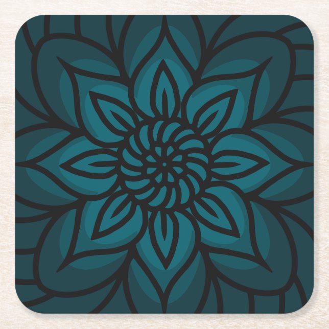 Mandala-Design-Papier-Unterlage Rechteckiger Pappuntersetzer (Vorderseite)