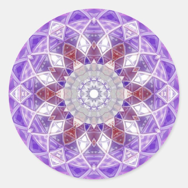 Mandala-Design Runder Aufkleber (Vorderseite)