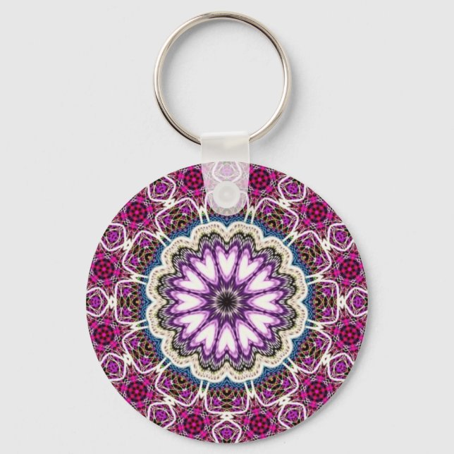Mandala-Design Schlüsselanhänger (Vorderseite)