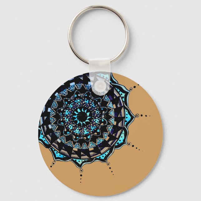 Mandala Design Schlüsselanhänger (Vorderseite)