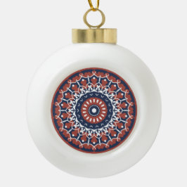 Mandala Design Snowflake Gerahmte Ornament