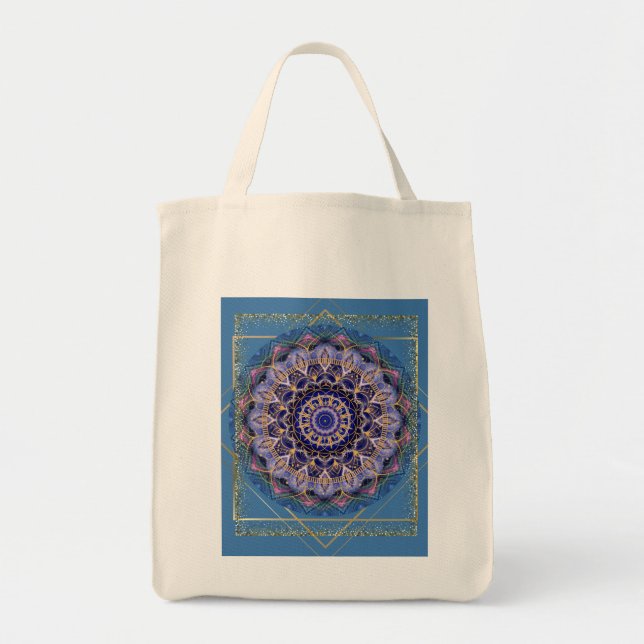Mandala Design Tote Bag Tragetasche (Vorne)