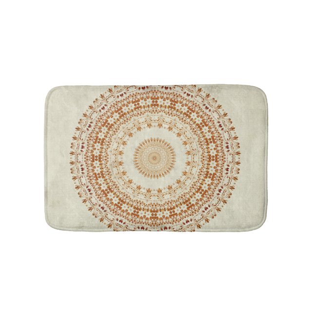 Mandala Desire in Golden Yellow Bath mat Badematte (Vorderseite)