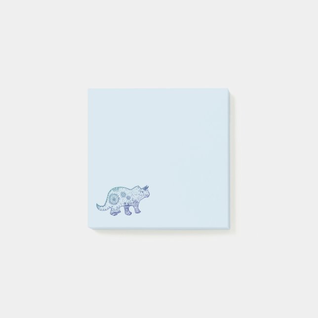 Mandala-Dinosaurier-Kunst Post-it® Notizen (Vorderseite)
