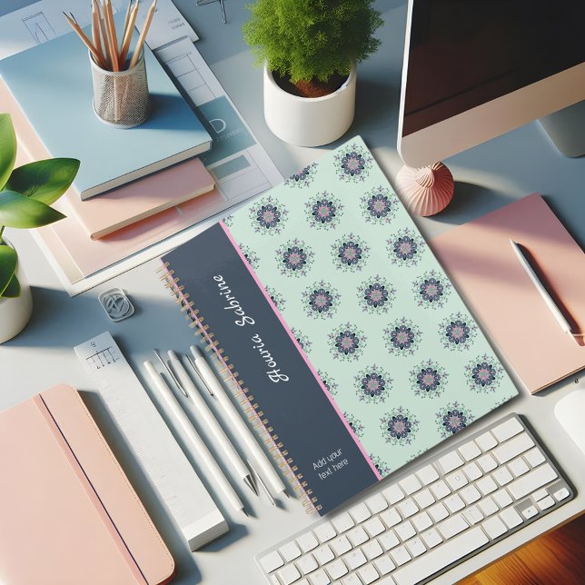 Mandala Doodles ist ein modernes türkisfarbenes Ro Planer (Von Creator hochgeladen)