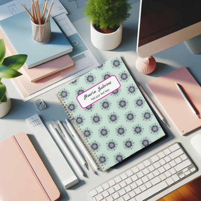 Mandala Doodles ist ein modernes türkisfarbenes Ro Planer (Von Creator hochgeladen)