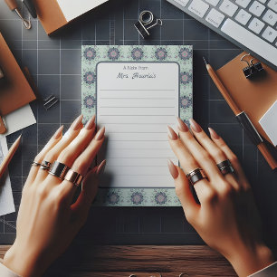 Mandala Doodles ist ein modernes türkisfarbenes Ro Post-it Klebezettel