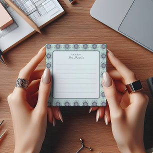 Mandala Doodles ist ein modernes türkisfarbenes Ro Post-it Klebezettel