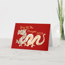 Mandala Dragon 2024 Chinesischer Neujahrsroter