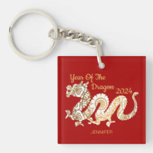 Mandala Dragon 2024 Chinesischer Neujahrsroter