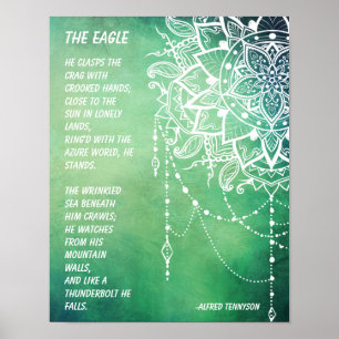 Mandala Dream Catcher, The Eagle Gedicht Poster
