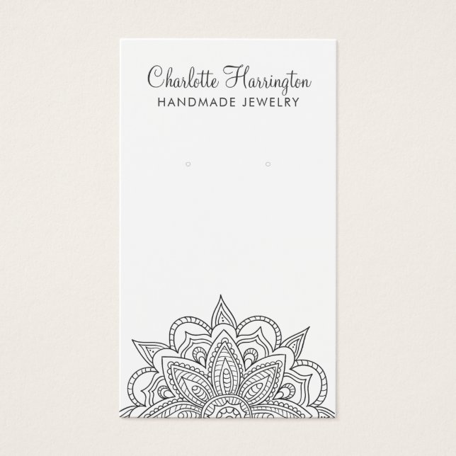 Mandala Earring Juwelier Display Card (Vorderseite)
