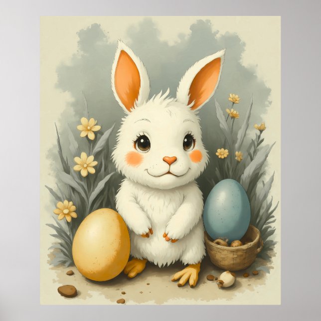 Mandala Egg - Intricate Boho Floral Design Poster (Vorne)