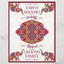 Mandala Elefant Indische Hochzeit vorbehaltenes Ze