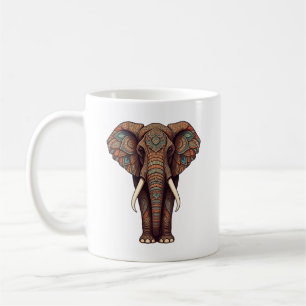 Mandala Elephant Design Tasse