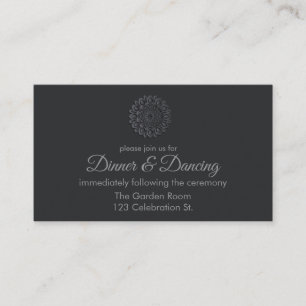Mandala-Empfang mit modernem Black Paper schneiden Begleitkarte