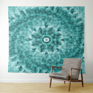 Mandala en Turquoise.... Wandteppich