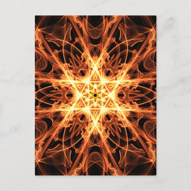 Mandala estrela de davi.png postkarte (Vorderseite)