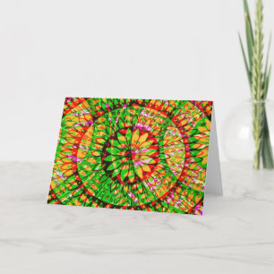 Mandala-Explosion-Abstraktkunst-Notizkarte Karte